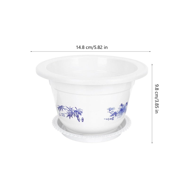 3Pcs Round Plastic Succulent Planters With Drainage For Indoor Balcony Use - Image 3