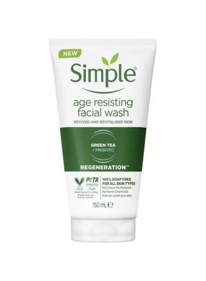 simple 2pcs of Simple Age Renewing Facial Wash, 150 ml - Image 2