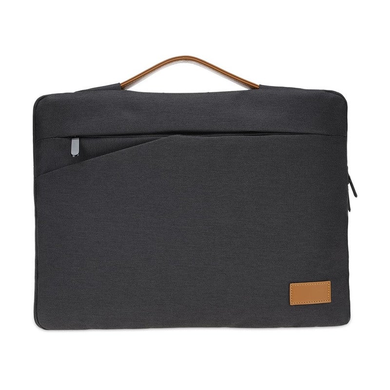 Santhome SALCEA 15 Inch Laptop Sleeve – Premium Padded Case For Laptops & Macbooks with Water-Resistant Exterior & Soft Interior – Durable 15" Notebook Bag for Work School Travel - Black/Tan - Image 1