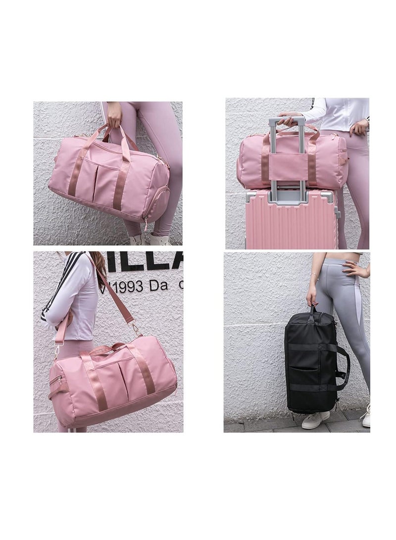 FengSVMA Sports Gym Duffel Bag for Men or Women Waterproof Weekender Travel Bag with Shoes Compartment Dry and Wet Separation for Training Swim Yoga(Black) - Image 5