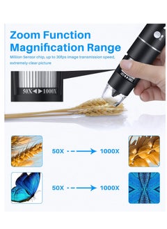 Generic T TAKMLY Wireless Digital Microscope Handheld USB HD Inspection Camera 50x-1000x Magnification with Stand Compatible with iPhone, iPad, Samsung Galaxy, Android, Mac, Windows Computer  - Image 2