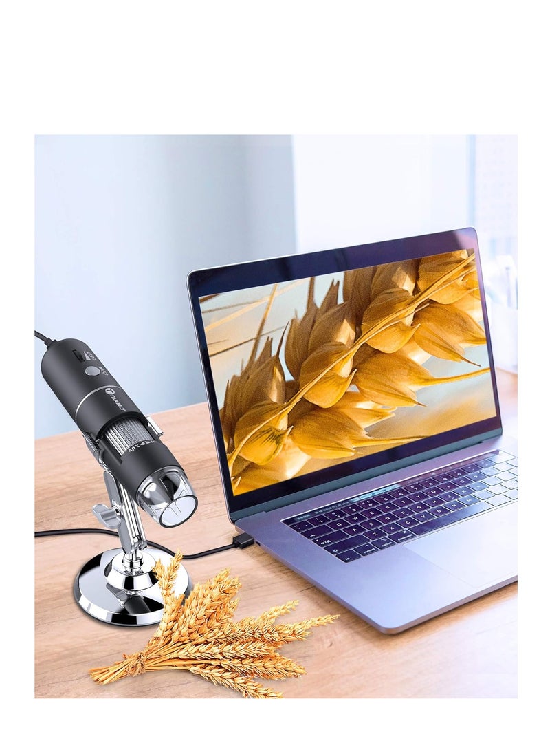 Generic - T TAKMLY Wireless Digital Microscope Handheld USB HD Inspection Camera 50x-1000x Magnification with Stand Compatible with iPhone, iPad, Samsung Galaxy, Android, Mac, Windows Computer - Image 1