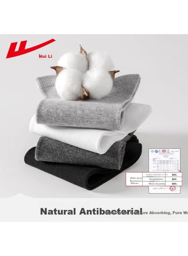 Pull Back Warrior Genuine Men's Summer Thin Sweat-absorbent Solid Color Xinjiang Cotton Boat Socks Anti-odor Breathable Sports Men's Short Socks 6 Pairs - Image 5