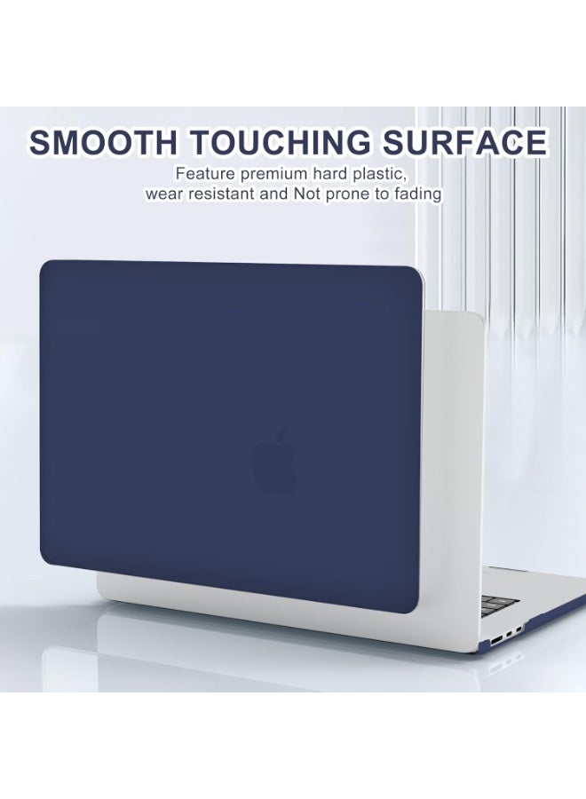Frost Hard Shell Case Compatible with MacBook Air 13 inch 2026 2025-2022 M5 M4 M3 M2( Model A3449 A3240/A3113/A2681),Navy Blue - Image 3