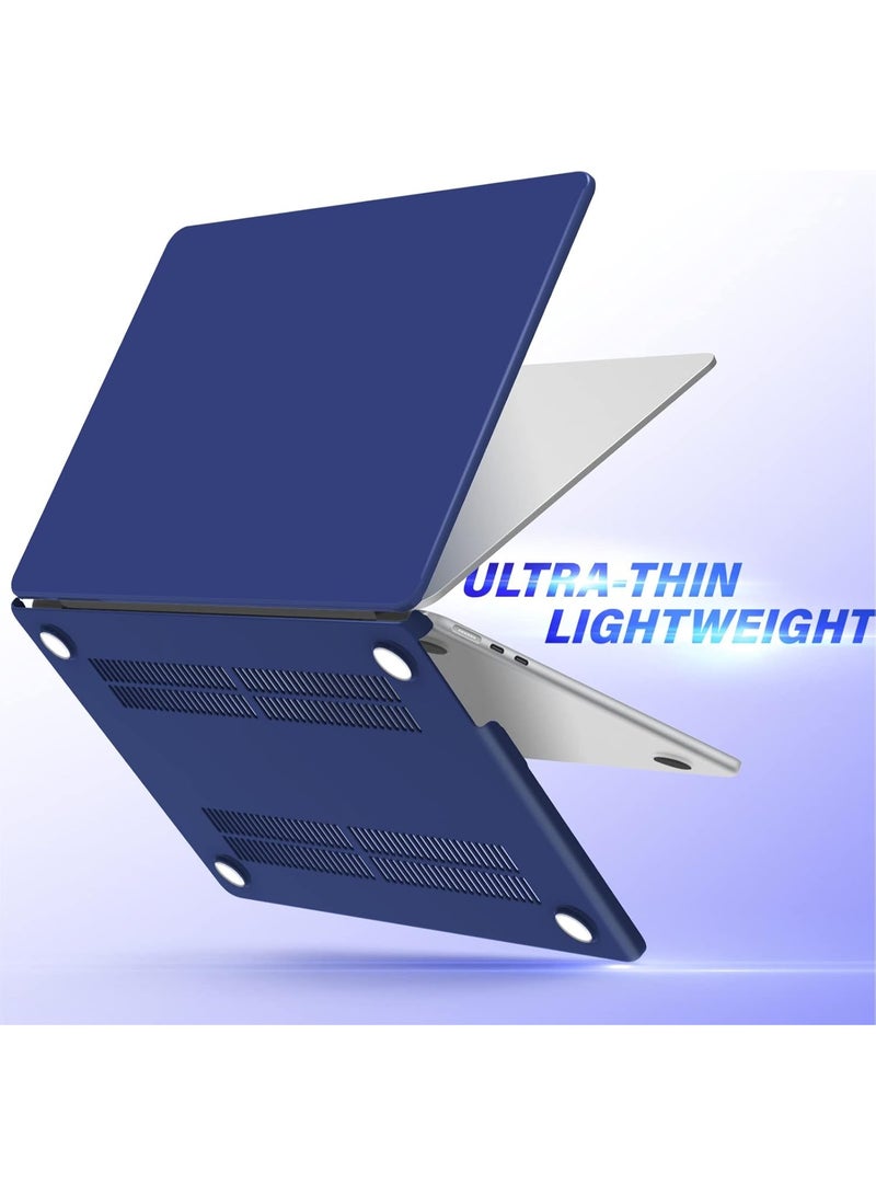 Frost Hard Shell Case Compatible with MacBook Air 13 inch 2026 2025-2022 M5 M4 M3 M2( Model A3449 A3240/A3113/A2681),Navy Blue - Image 4