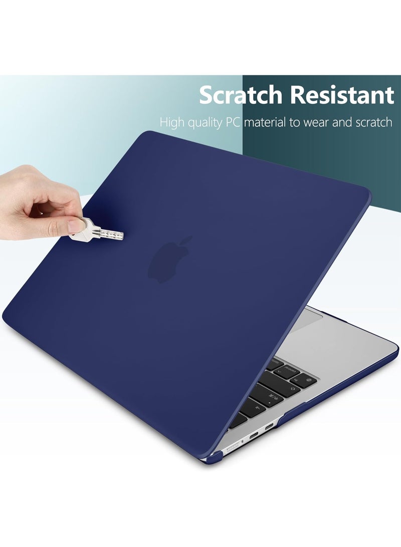 Frost Hard Shell Case Compatible with MacBook Air 13 inch 2026 2025-2022 M5 M4 M3 M2( Model A3449 A3240/A3113/A2681),Navy Blue - Image 2