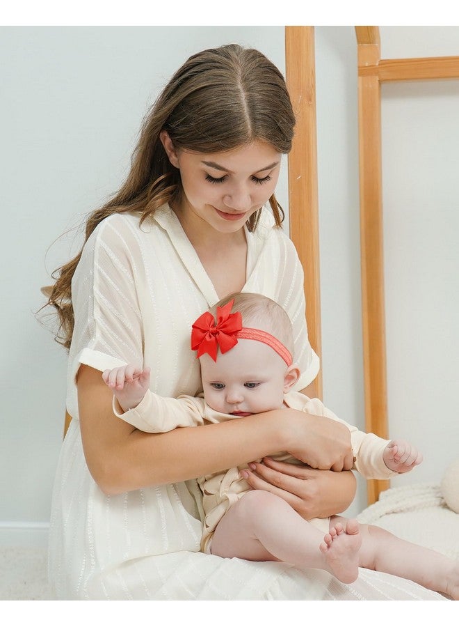 چولي بوز ربطات شعر من جولي باو، 40 قطعة، عصابات رأس من شرائط الحرير المضلع، 3 بوصات، إكسسوارات شعر للأطفال حديثي الولادة والأطفال الصغار - Image 3