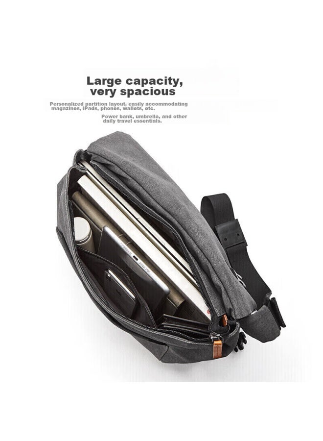 Bostanten Bosidandun Men's Shoulder Crossbody Bag, Trendy Student Backpack, Large Capacity Multifunctional Handbag, Briefcase, Messenger Bag For Men - Image 2