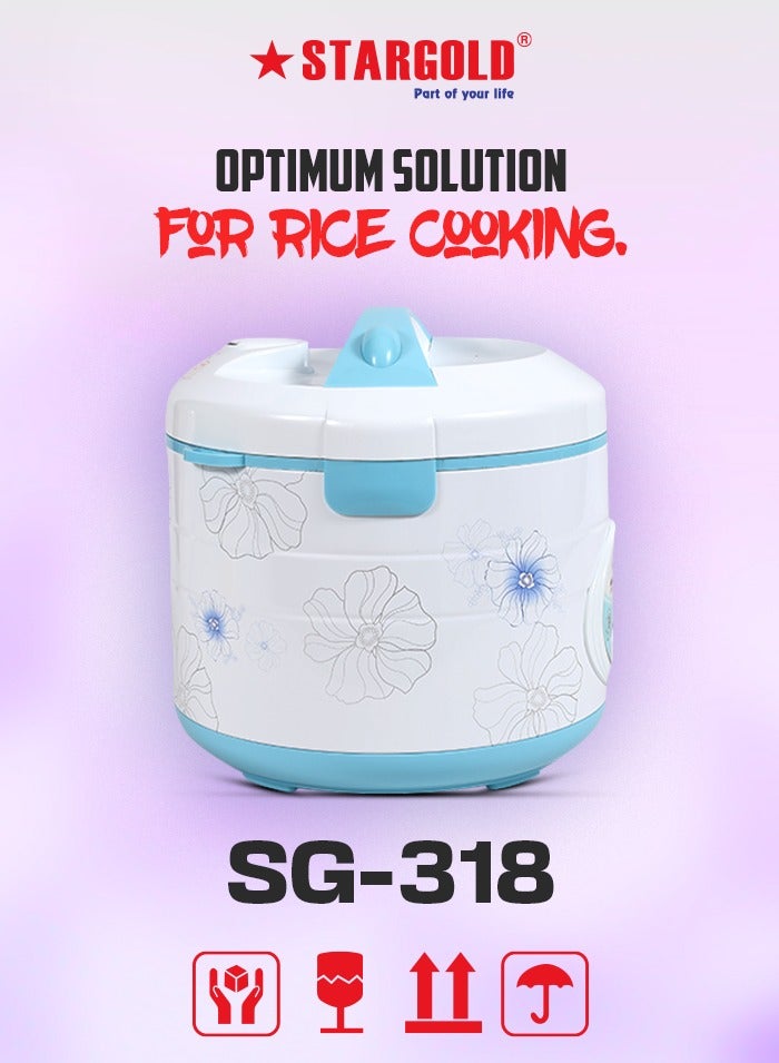ستارجولد طباخ أرز كهربائي سعة 1.8 لتر أوتوماتيكي بقدرة 700 واط متعدد الاستخدامات للطهي الصحي - Image 2