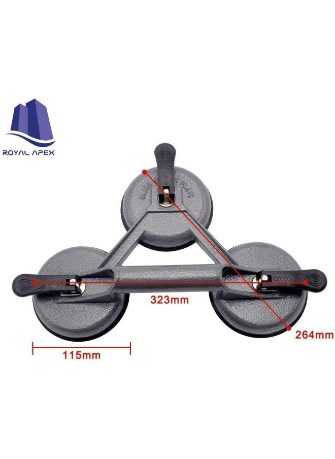 Royal Apex Heavy Duty Suction Cup Aluminium Glass Lifter Sucker Pad Carrying Grabbing Tile Puller Gripper For Lifting And Moving Glass Floor Window Tile Granite And Doors  - Image 2