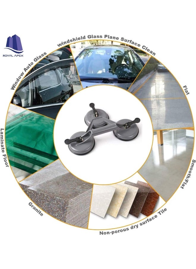Royal Apex Heavy Duty Suction Cup Aluminium Glass Lifter Sucker Pad Carrying Grabbing Tile Puller Gripper For Lifting And Moving Glass Floor Window Tile Granite And Doors  - Image 5