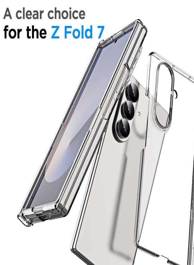 ايه اي كيس جراب AICase لهاتف Galaxy Z Fold 7 مع حامل قلم، شفاف، [مضاد للاصفرار]، جراب حماية نحيف للغاية وشفاف مصنوع من البولي كربونات الصلب الكريستالي مع فتحة مدمجة لقلم S Pen لهاتف Samsung Galaxy Z Fold 7 - Image 3
