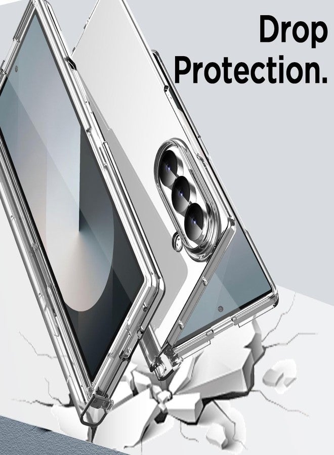ايه اي كيس جراب AICase لهاتف Galaxy Z Fold 7 مع حامل قلم، شفاف، [مضاد للاصفرار]، جراب حماية نحيف للغاية وشفاف مصنوع من البولي كربونات الصلب الكريستالي مع فتحة مدمجة لقلم S Pen لهاتف Samsung Galaxy Z Fold 7 - Image 4