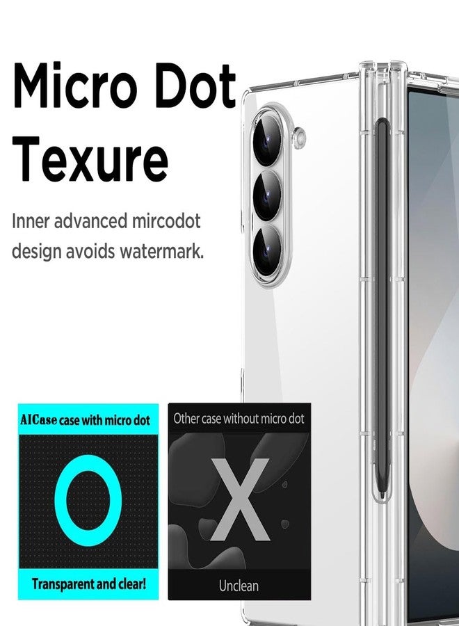 ايه اي كيس جراب AICase لهاتف Galaxy Z Fold 7 مع حامل قلم، شفاف، [مضاد للاصفرار]، جراب حماية نحيف للغاية وشفاف مصنوع من البولي كربونات الصلب الكريستالي مع فتحة مدمجة لقلم S Pen لهاتف Samsung Galaxy Z Fold 7 - Image 5