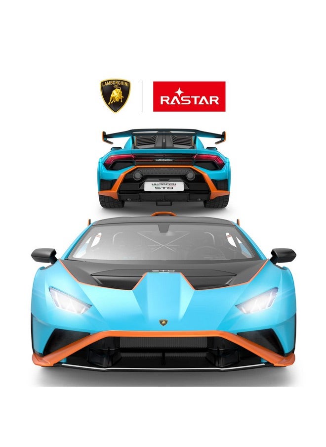 RASTAR - Lamborghini Rc Car Rastar R/C 1/14 Lamborghini Huracán Sto Model Car Blue Lamborghini Toy Car 2.4Ghz Remote Control Car For Boys 812 - Image 1