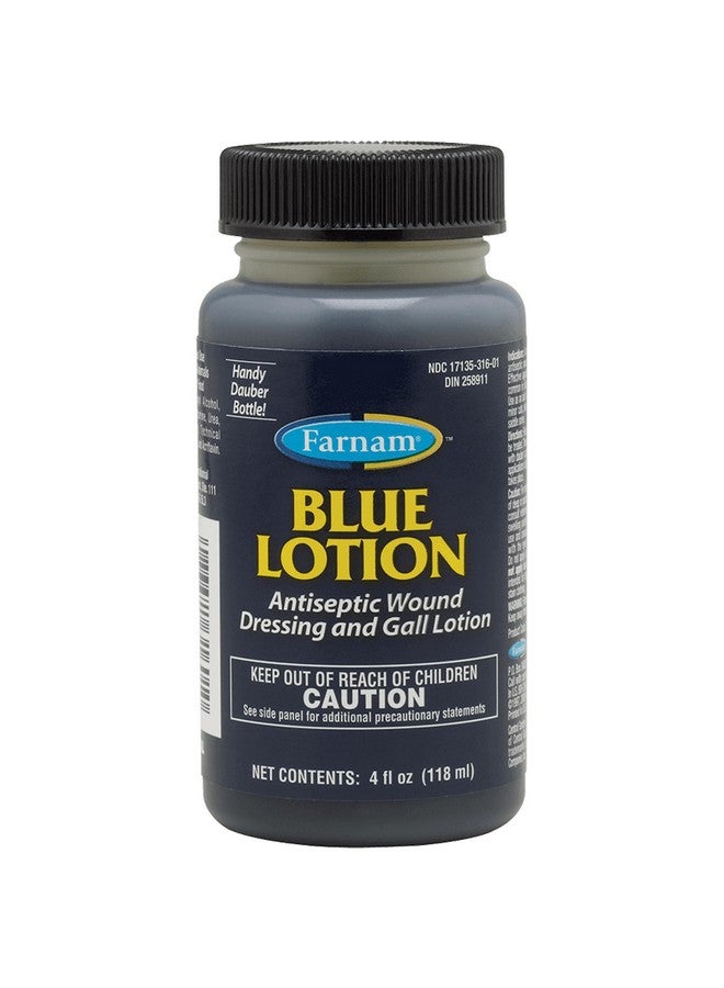 Farnam Farnam Blue Lotion Antiseptic Wound Dressing and Gall Lotion for use on Horses and Dogs, Blue 4 Ounces - Image 1