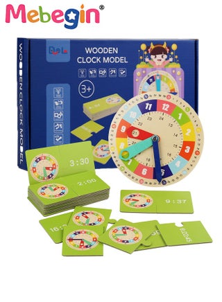 Multifunctional Educational Teaching Clock Set with 15 Double-sided Cards and 1 Stand, Wooden Toddler Learning Clock, Premium Montessori Toys, Colorful Fun Development Toys, Good Tool to Develop Children's Sense of Time, Ideal Gift for Kids Aged 3+ - pzsku/ZC0A4ED08F170BB45545BZ/45/1746226295/0602ddd0-c155-4809-bcfb-ad1364a855f7