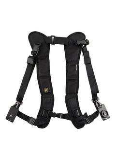 Ozone Dual Shoulder Quick Release Neck Belt Sling Strap For DSLR Cameras Black  - Image 1