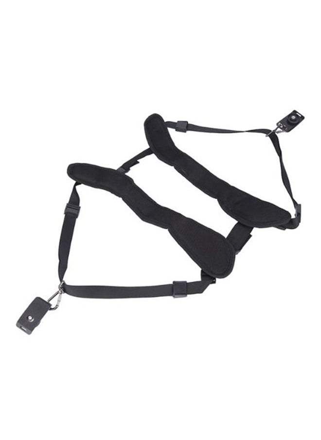 Ozone Dual Shoulder Quick Release Neck Belt Sling Strap For DSLR Cameras Black  - Image 4