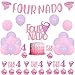 Balterever Fournado Birthday Party Decorations for Girls Tornado 4th Birthday Party Supplies with Four Nado Banner Cake Cupcake Toppers for Girls Tornado Bday Party Decors - Image 2