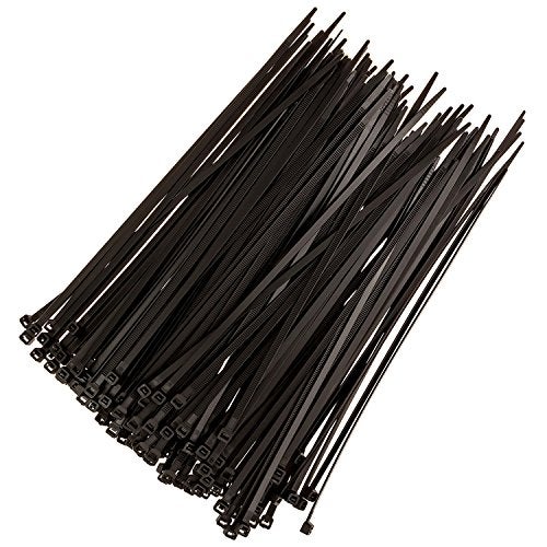 SCHOFIC Cable Zip Ties Heavy Duty 158 MM [Size 6.0 INCH], Ultra Strong Plastic [Polyamide] Wire Ties with 49 Pounds Tensile Strength, Nylon Tie Wraps with 4.8 MM Width (25, BLACK) - Image 1