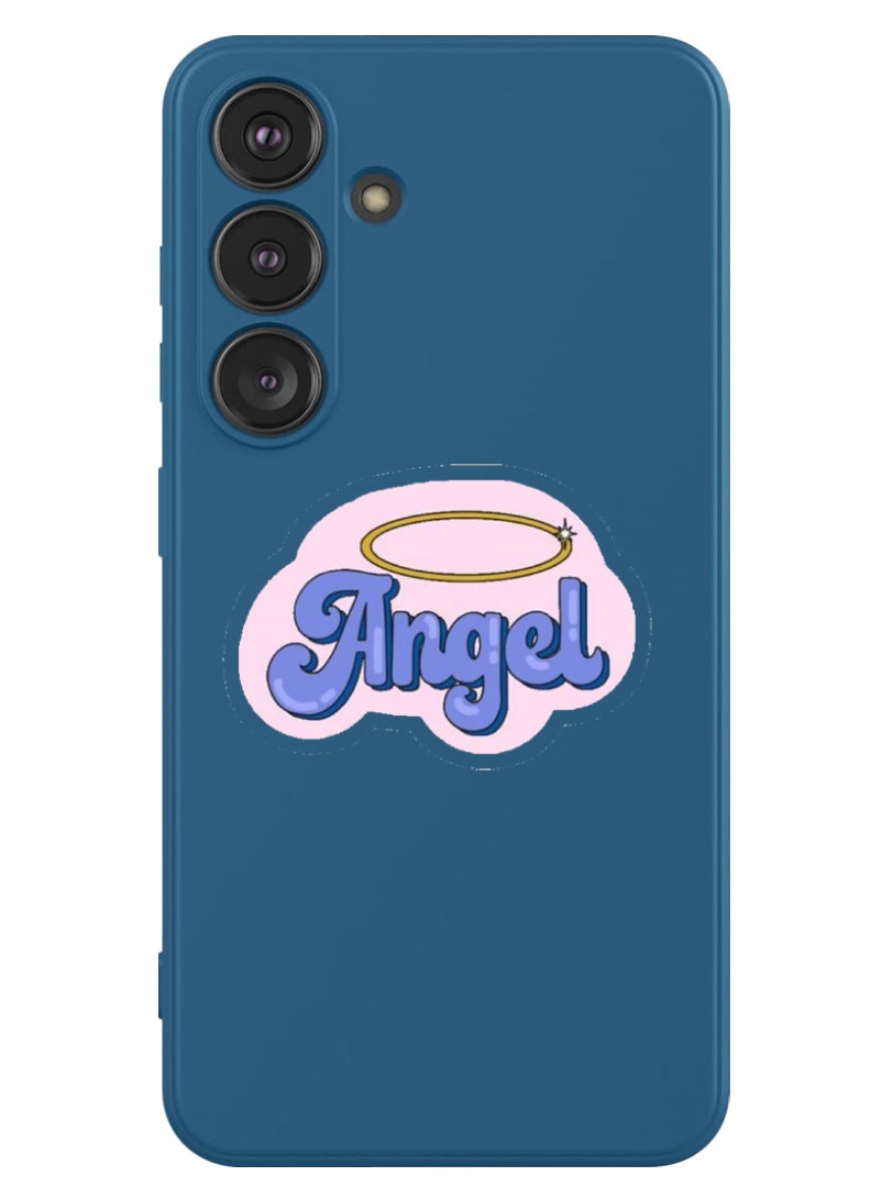 Theodor Protective Slim Fit Case Liquid Silicone Cover with Full Body Protection Anti-Scratch Shockproof Case For Samsung Galaxy S24 Plus (Blue) - Angel - Image 1