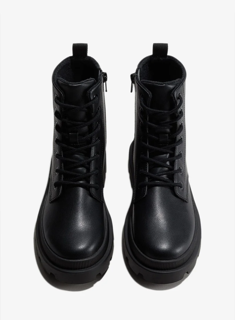 H&M Chunky lace-up boots