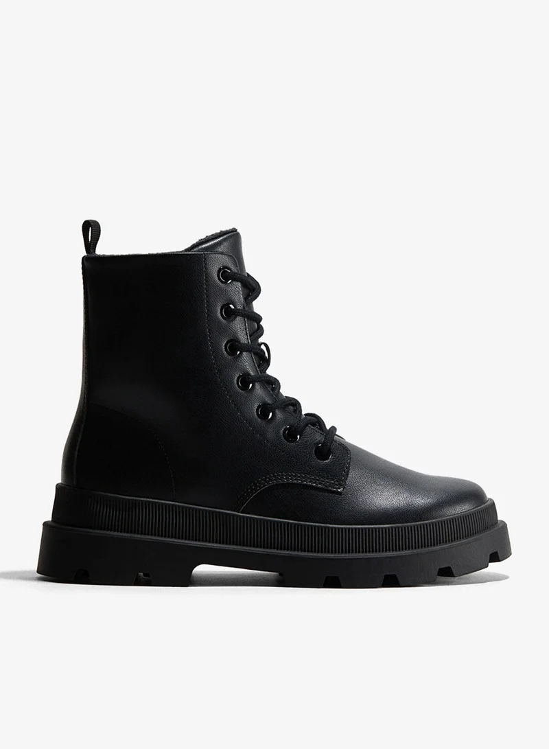 H&M Chunky lace-up boots