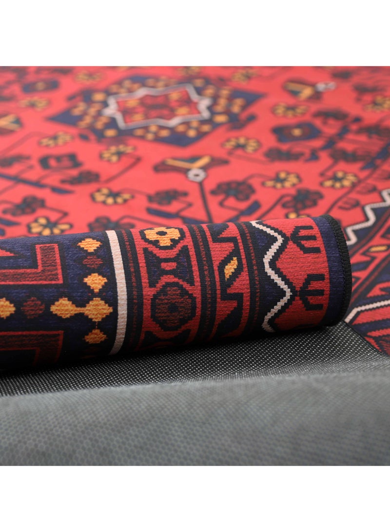 Alkaffary Carpet Bashayer easy-care, stain-resistant and long-lasting, perfect for modern and practical homes, Red - Image 4