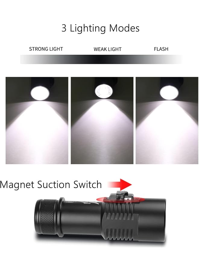 KASTWAVE Diving Flashlight 2000 Lumens Rechargeable Scuba Dive Lights IPX8 Waterproof Underwater Led Flashlights Super Bright Submersible Torch Lights for Under Water Deep Sea Snorkeling Cave at Night - Image 5