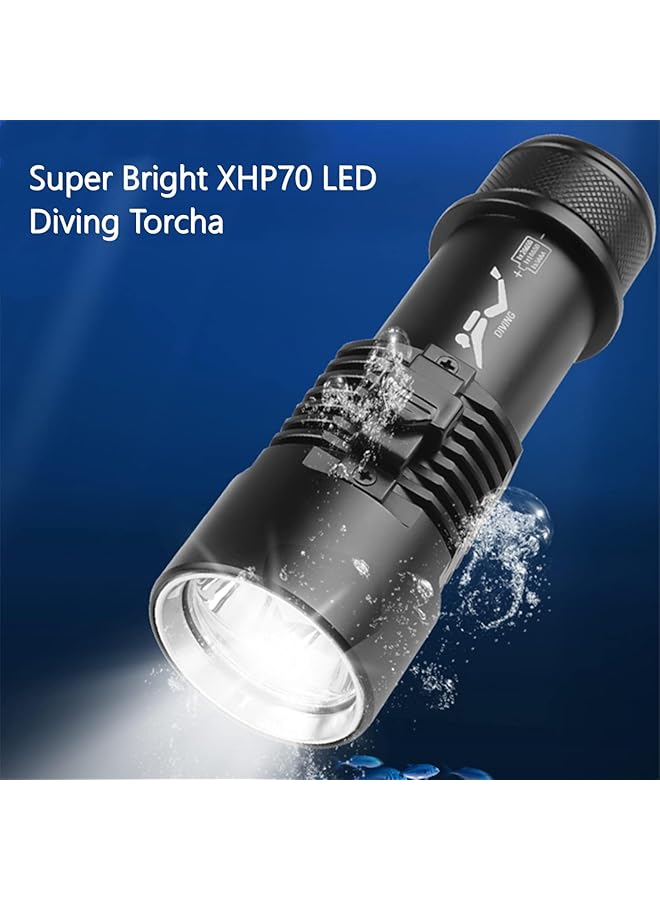 KASTWAVE Diving Flashlight 2000 Lumens Rechargeable Scuba Dive Lights IPX8 Waterproof Underwater Led Flashlights Super Bright Submersible Torch Lights for Under Water Deep Sea Snorkeling Cave at Night - Image 2