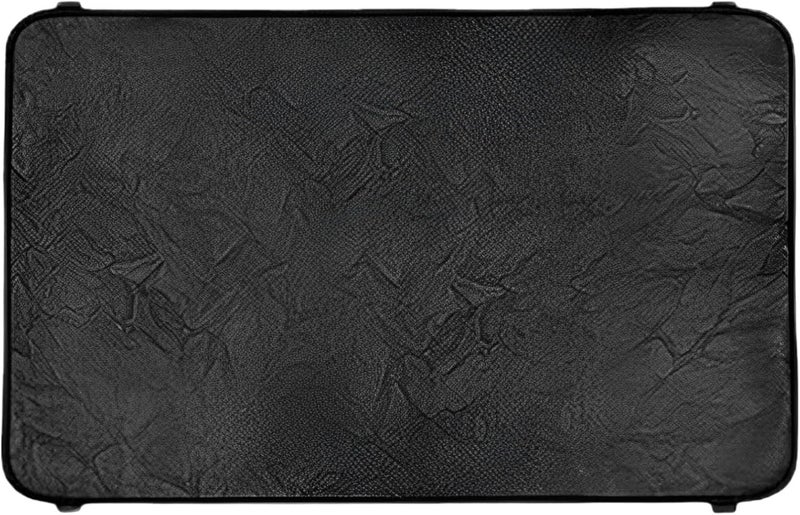 3-Piece Sofa Protector Set, Black Faux Leather Armrest & Headrest Cover, 16.9 x 26.8 in, with Pocket, Straps and Adhesive Tape - Image 1