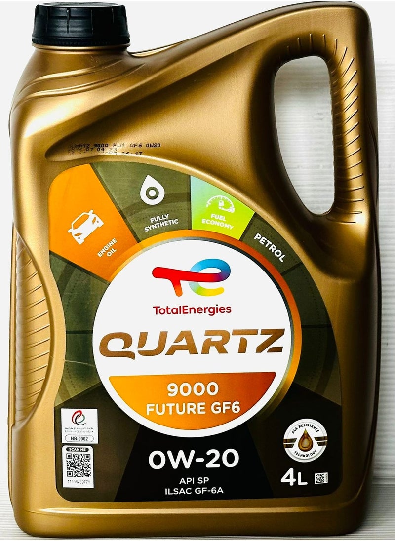 TOTAL - 0W20 Fully Synthetic Engine Oil Total Quartz 9000 Future GF-6A 4Ltr - Image 1