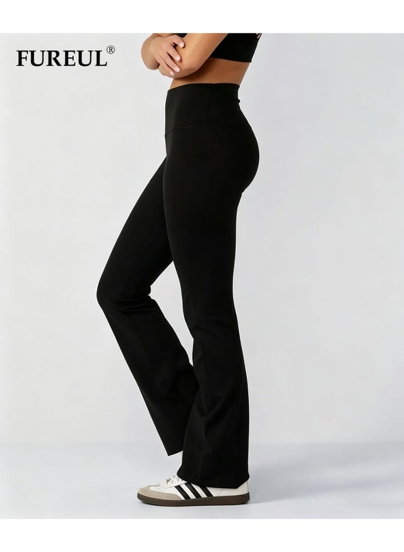 FUREUL High Waist Flared Yoga Pants for Women, Soft Stretch Bootcut Workout Leggings, Tummy Control Slim Fit Sports Pants for Gym Daily Casual Wear - Image 5