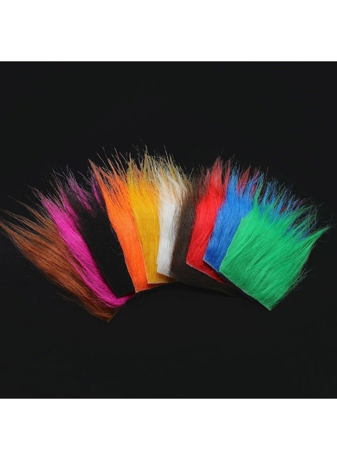 Tigofly 10 pcs 8X8cm 10 Colors Furabou Long Hair Craft Fur Synthetic Fiber Streamer Tail Wing Fly Fishing Tying Materials - Image 4