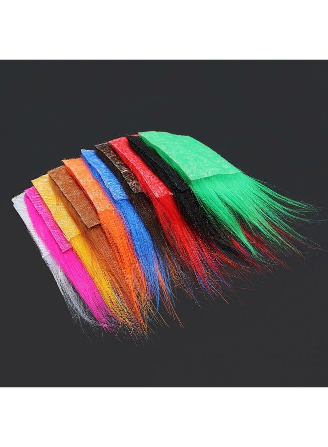 Tigofly 10 pcs 8X8cm 10 Colors Furabou Long Hair Craft Fur Synthetic Fiber Streamer Tail Wing Fly Fishing Tying Materials - Image 1
