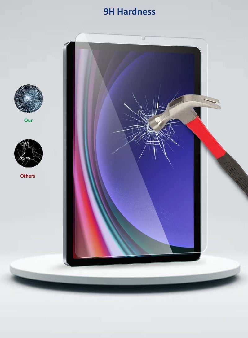 Wtech Samsung Galaxy Tab S9 Plus / S9+ 2023 Premium Series Curved Edges Full Cover Tempered Glass Screen Protector (TSGPCN) - Clear - Image 3