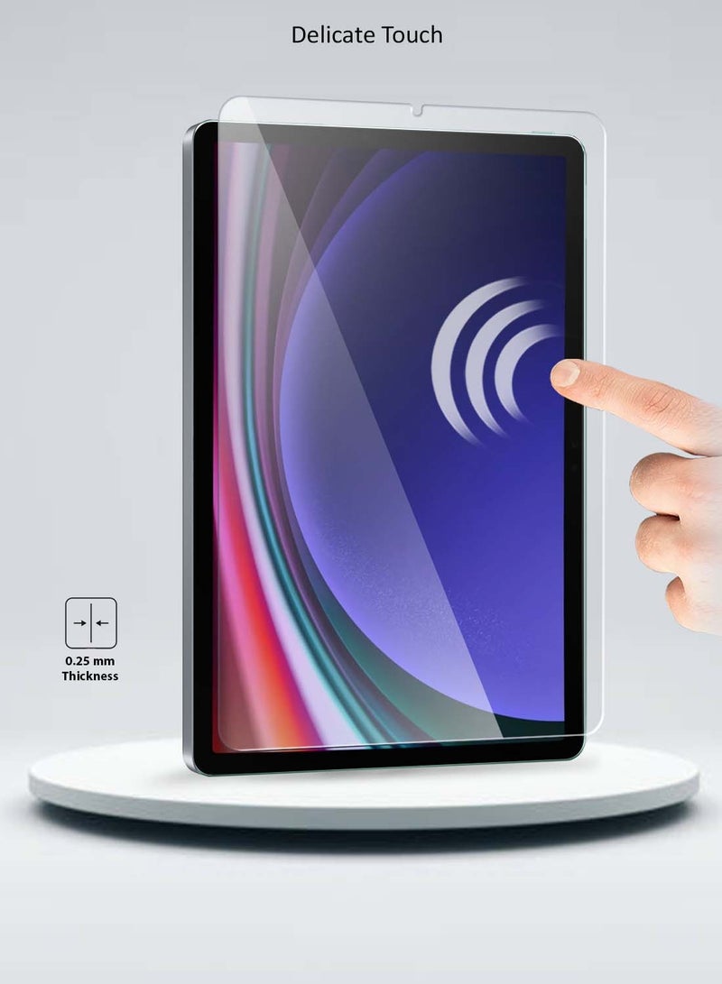 Wtech Samsung Galaxy Tab S9 Plus / S9+ 2023 Premium Series Curved Edges Full Cover Tempered Glass Screen Protector (TSGPCN) - Clear - Image 4