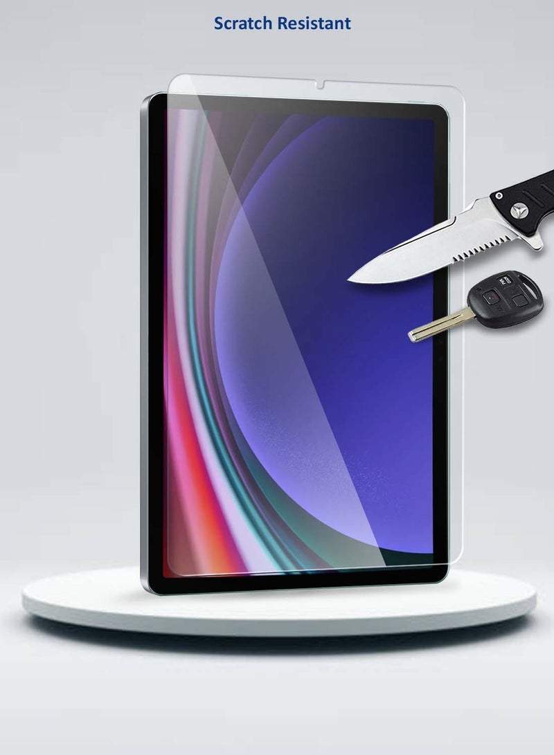 Wtech Samsung Galaxy Tab S9 Plus / S9+ 2023 Premium Series Curved Edges Full Cover Tempered Glass Screen Protector (TSGPCN) - Clear - Image 5