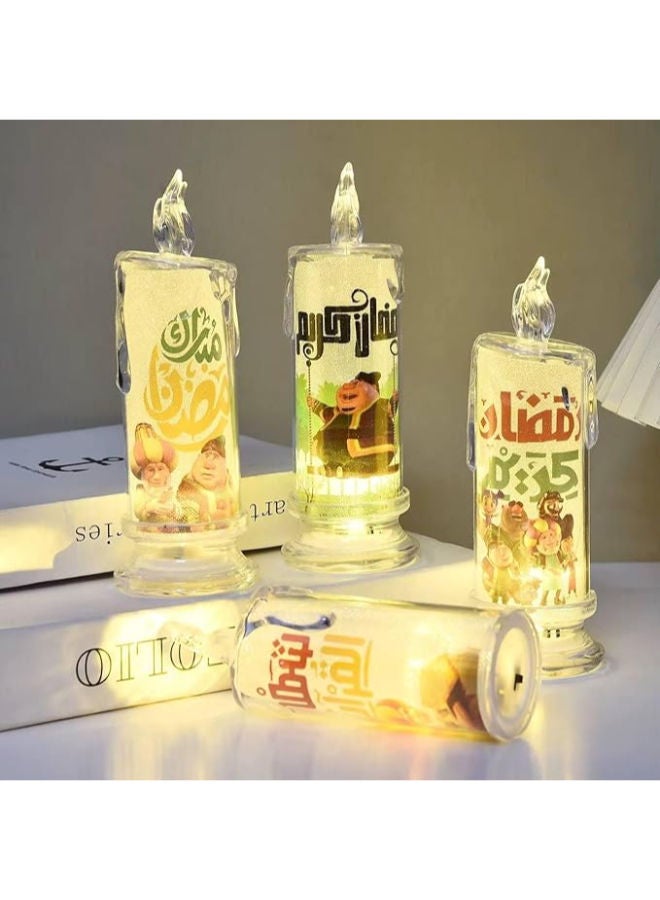 شموع LED رمضانية ديكورية – طقم من 4 - Image 1