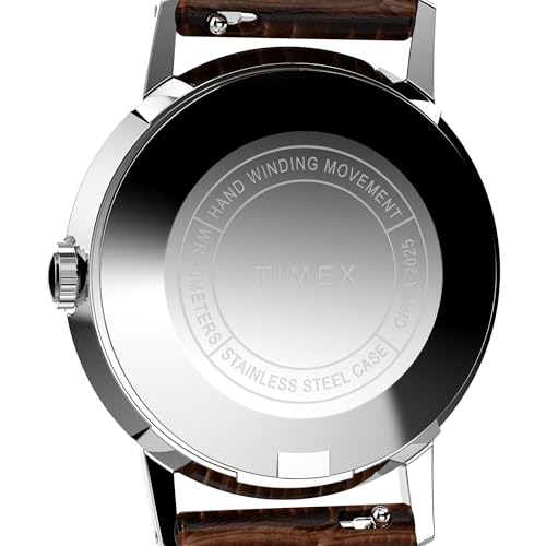 Timex Men's Marlin 34mm Watch - Brown Strap Brown Dial Stainless Steel Case - Image 4