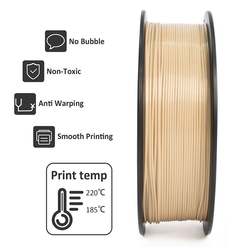 Geeetech PLA Filament 1.75mm Bone White 3D Printer Filament 1kg(2.2lbs), Neatly Wound Bone PLA Filament, Dimensional Accuracy +/- 0.02 mm, Fit Most FDM 3D Printers - Image 3