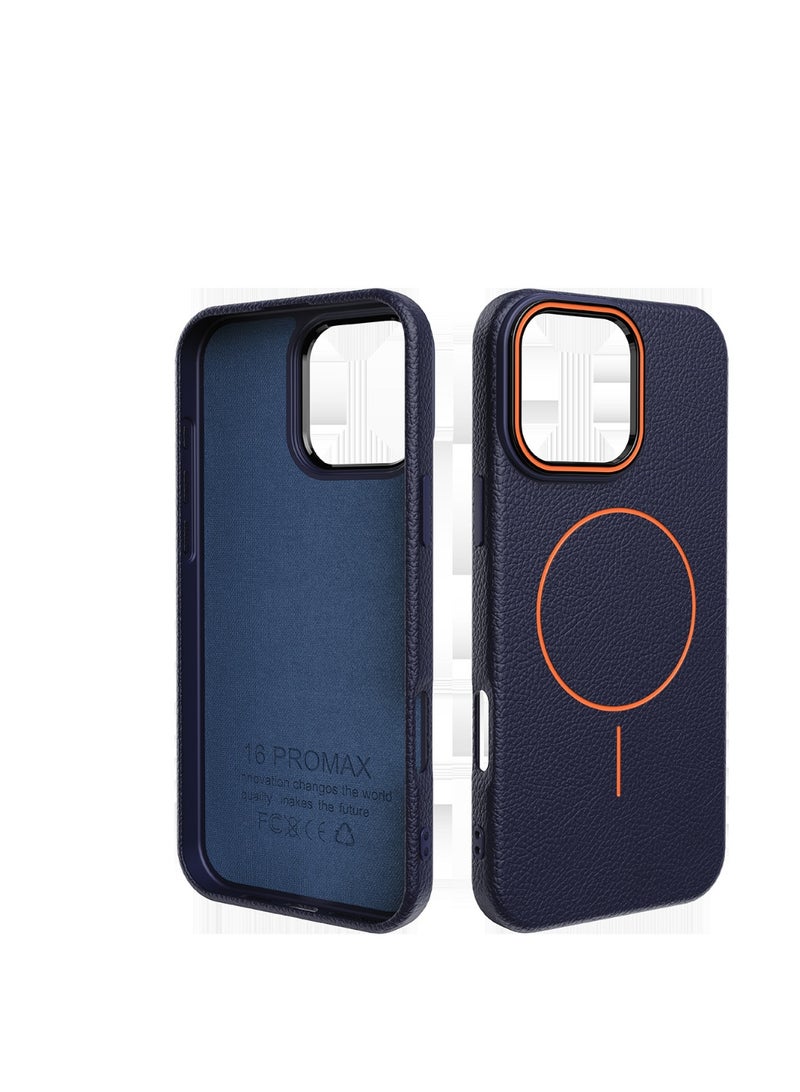 NIBEMINENT Protection Case With Magsafe For iPhone 16 Pro Max, Dark Blue