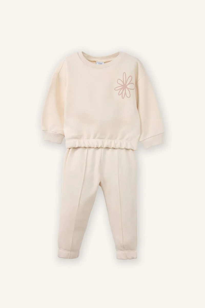 ديفاكتو Baby Girl Sweatshirt and Sweatpants 2 Piece Set