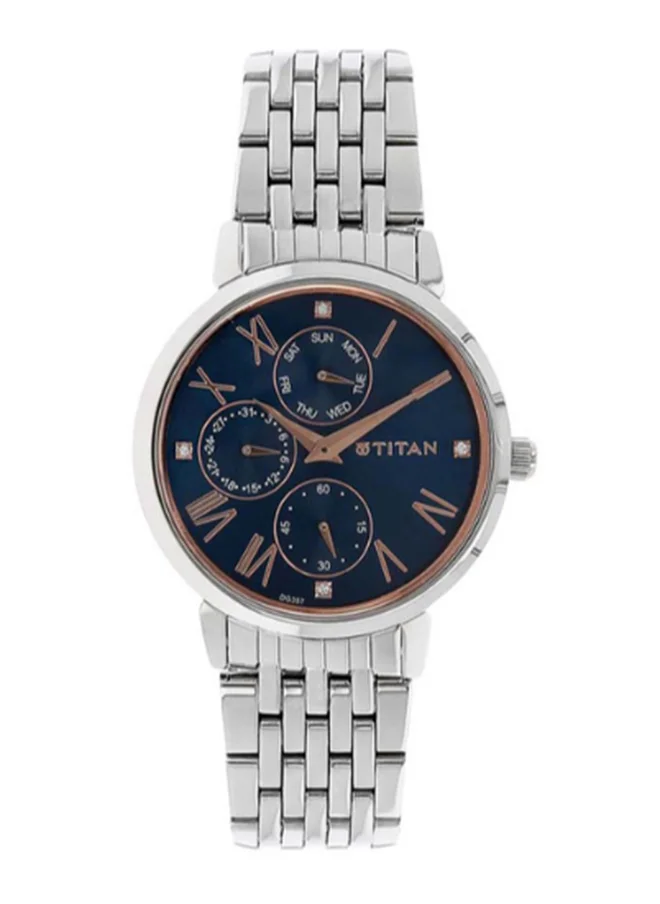 TITAN Women Analog Round Shape Stainless Steel Wrist Watch - 2569SM01