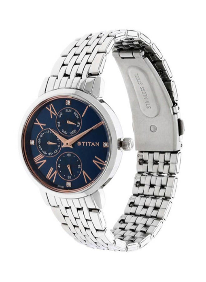 TITAN Women Analog Round Shape Stainless Steel Wrist Watch - 2569SM01 - Image 2