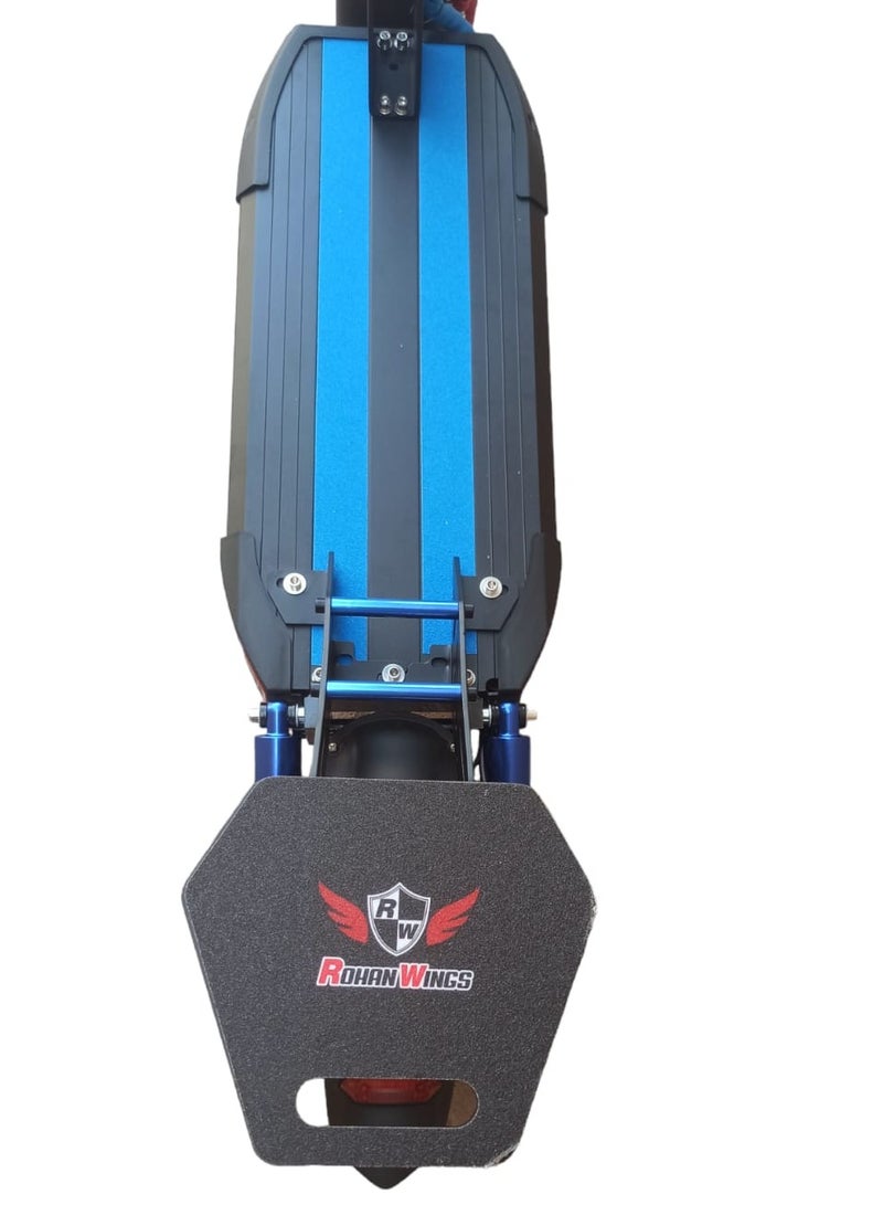 ROHAN WINGS Electric Scooter for Adults KT4B/ BLUE , 40km range with powerful 48V 13AH Battery, Bluetooth Speaker with free accessories Helmet, Safety Belt, Mobile Holder, Pump, Tool Kit and Lock.  - Image 4