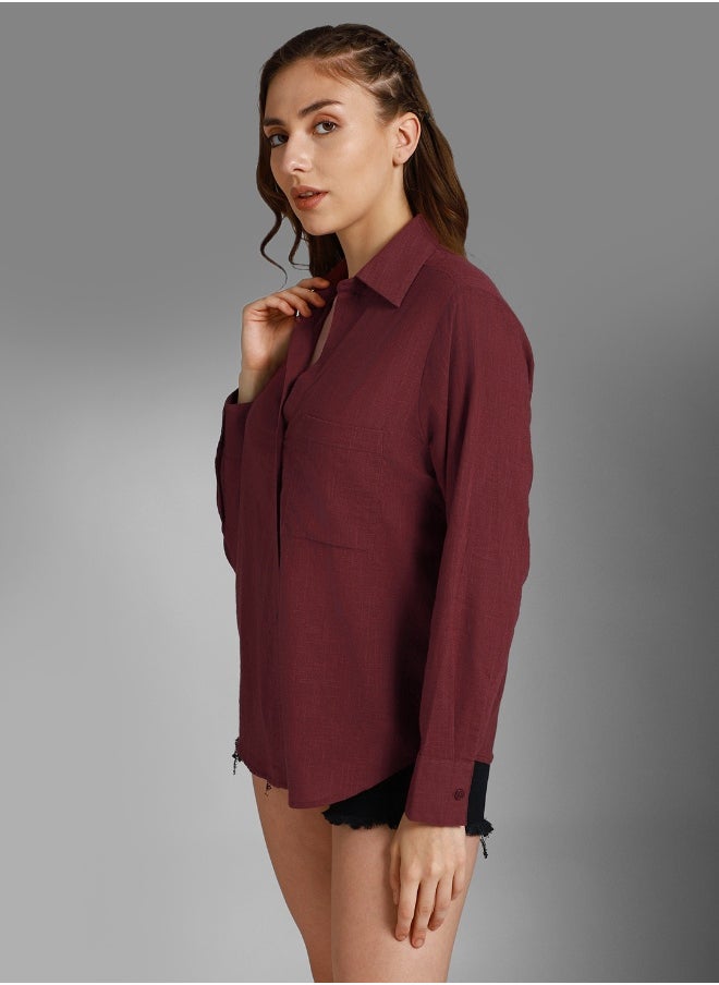 Women Wine Shirt - pzsku/ZC0A634551D3C4BC92CD2Z/45/_/1719750035/aee9732f-3500-49af-bd50-23a434c189a2