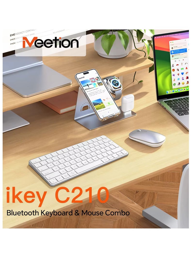 Meetion - Meetion Wireless Ultra-thin Apple Keyboard and Mouse Combo ikey C210 Ingenious Spatial Economy Aesthetic Sobriety Redefined Universal Synchronization Protocol (Black) - Image 1