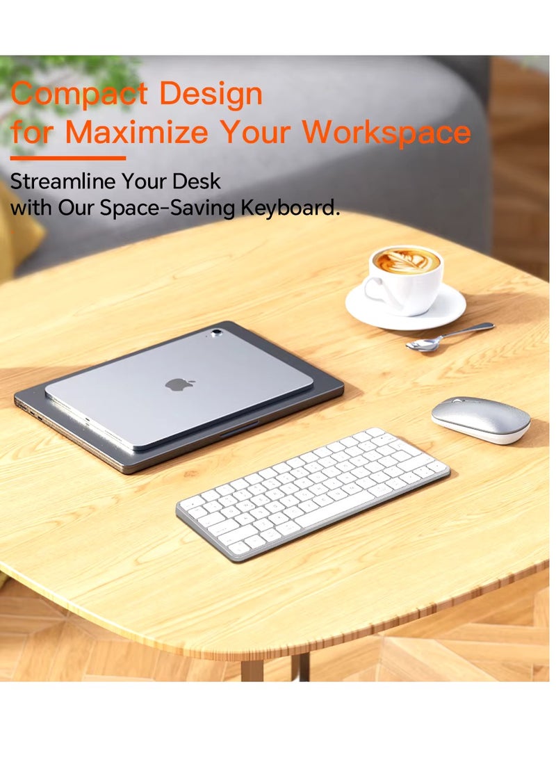 Meetion - Meetion Wireless Ultra-thin Apple Keyboard and Mouse Combo ikey C210 Ingenious Spatial Economy Aesthetic Sobriety Redefined Universal Synchronization Protocol (Black) - Image 1